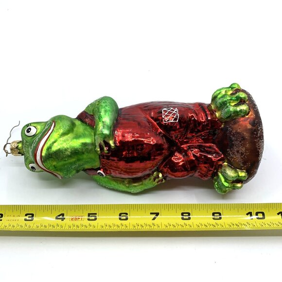 Christopher Radko Frog Daddy Blown Glass Ornament 96 386 0 Vintage 8" Tall Toad - Picture 11 of 12